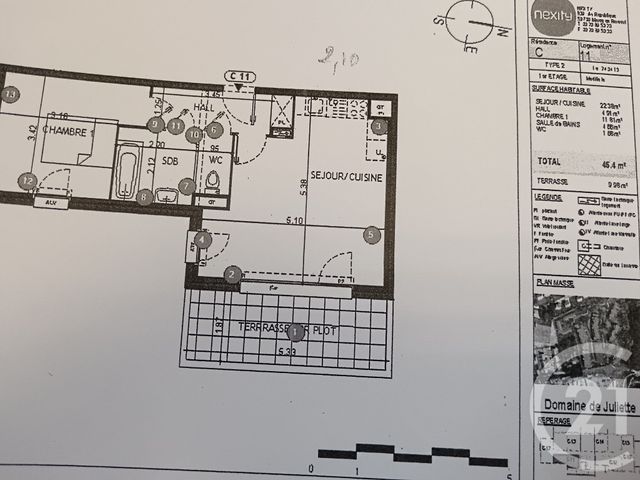 Appartement F2 à vendre - 2 pièces - 45.94 m2 - WAMBRECHIES - 59 - NORD-PAS-DE-CALAIS - Century 21 Rue Nationale